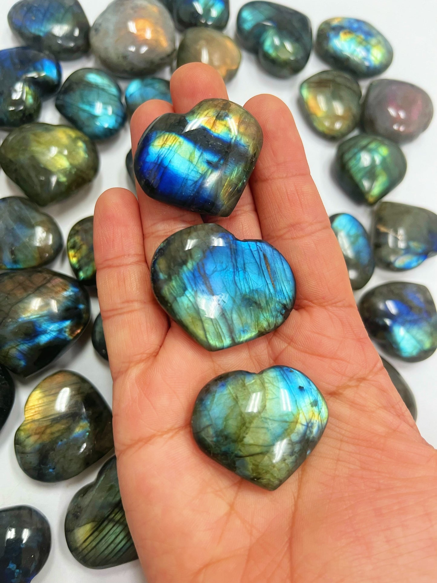 Labradorite Heart
