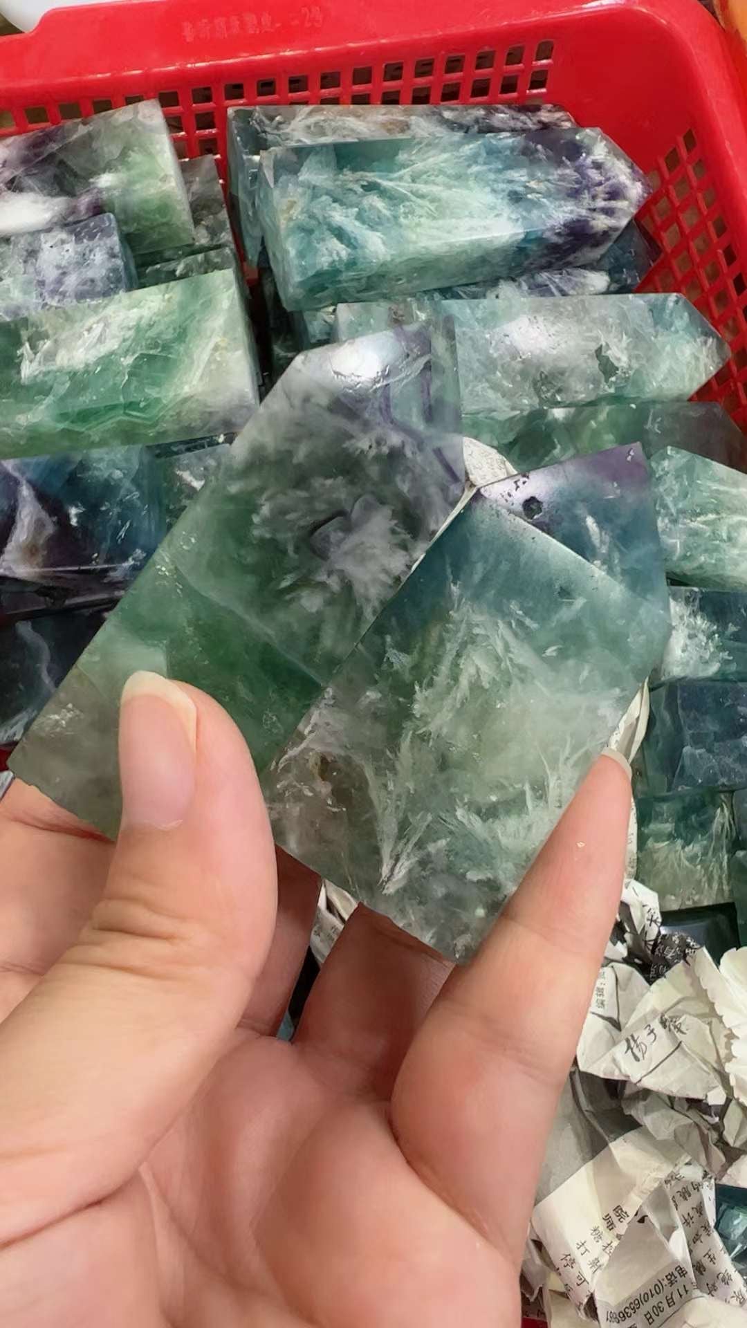 Feather Rainbow Fluorite Tower