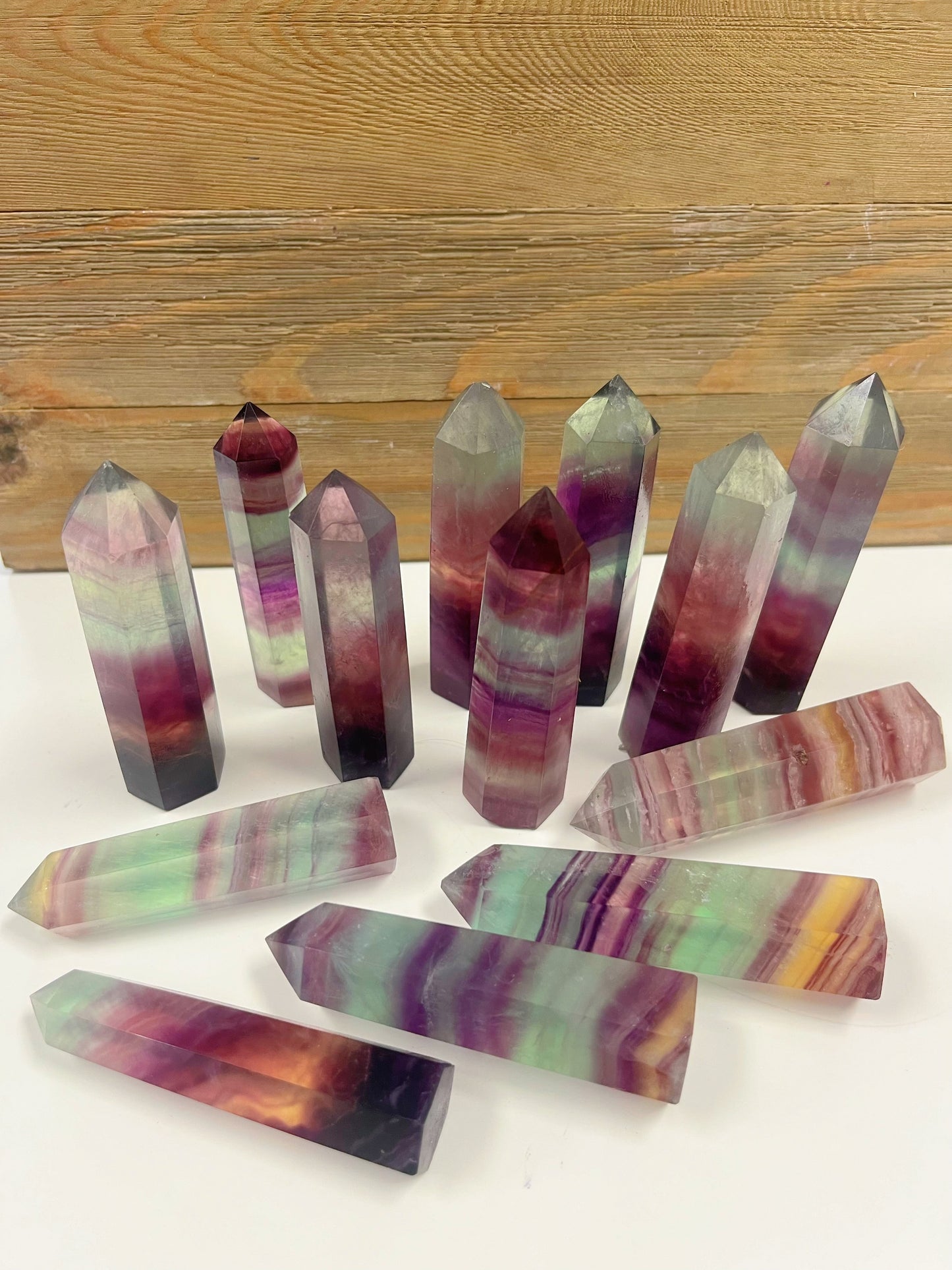 Watermelon Fluorite Tower