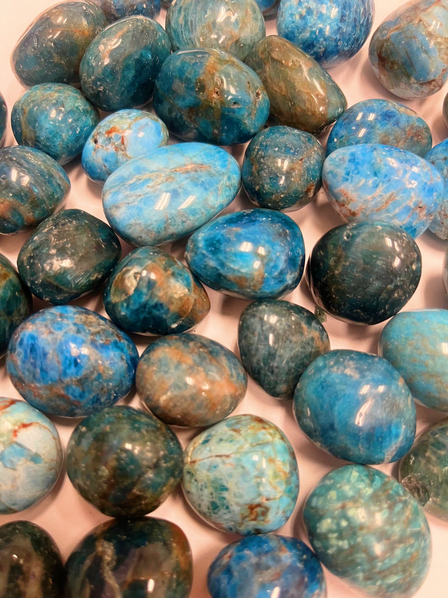 Blue Apatite Tumbled