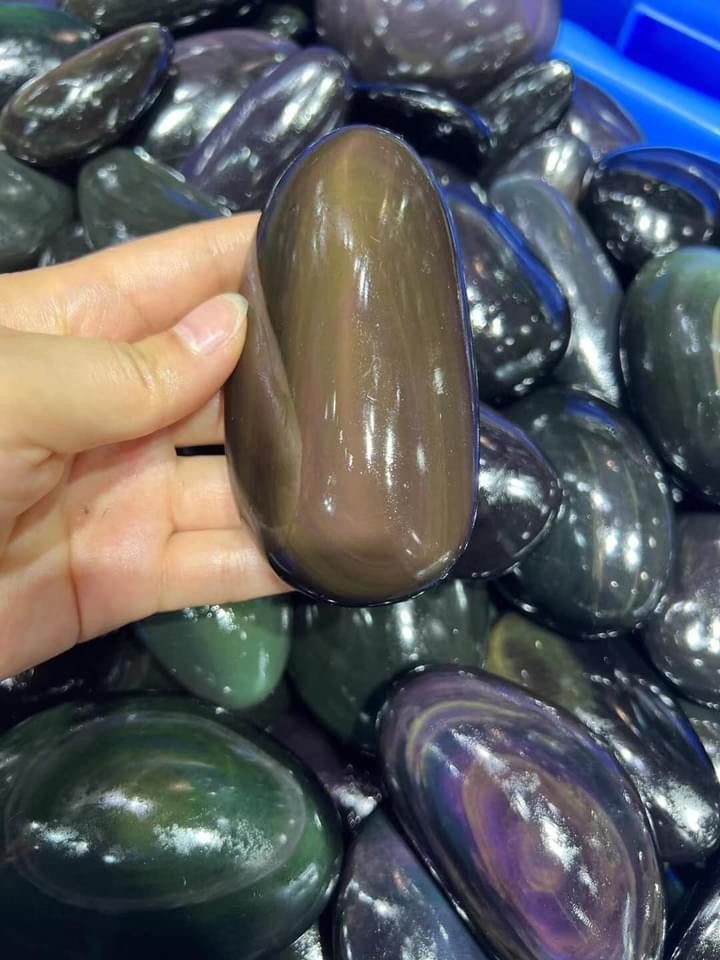 Rainbow Obsidian Palm Stone