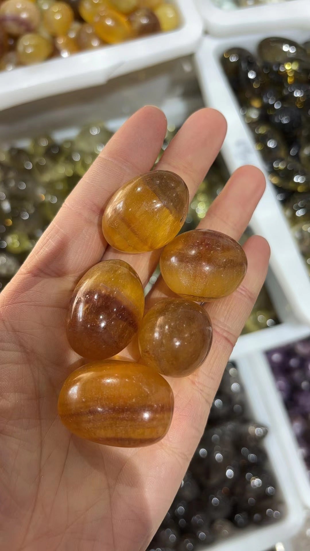 Yellow Fluorite Tumbled