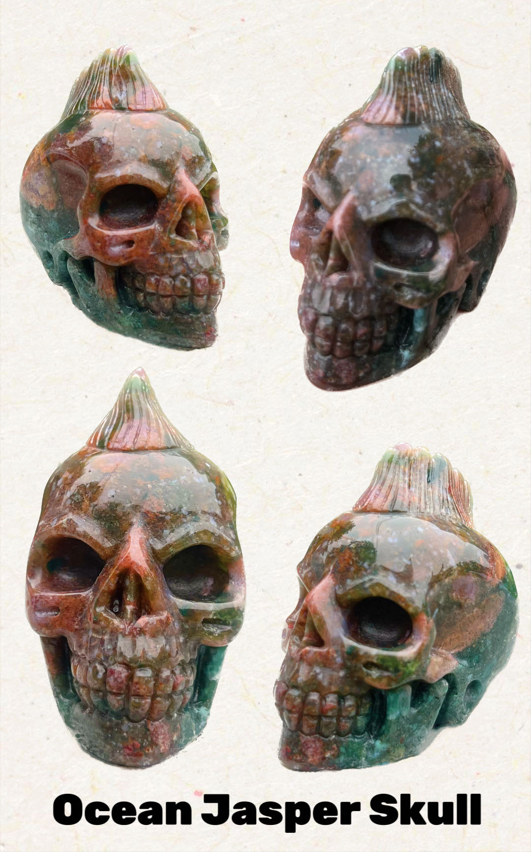 Ocean Jasper Skull