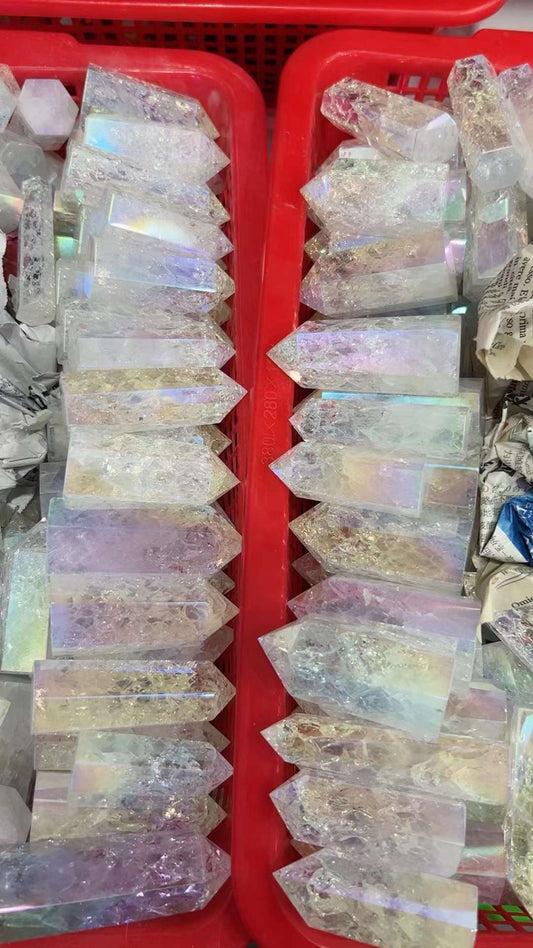 Aura Crackle Quartz Towers