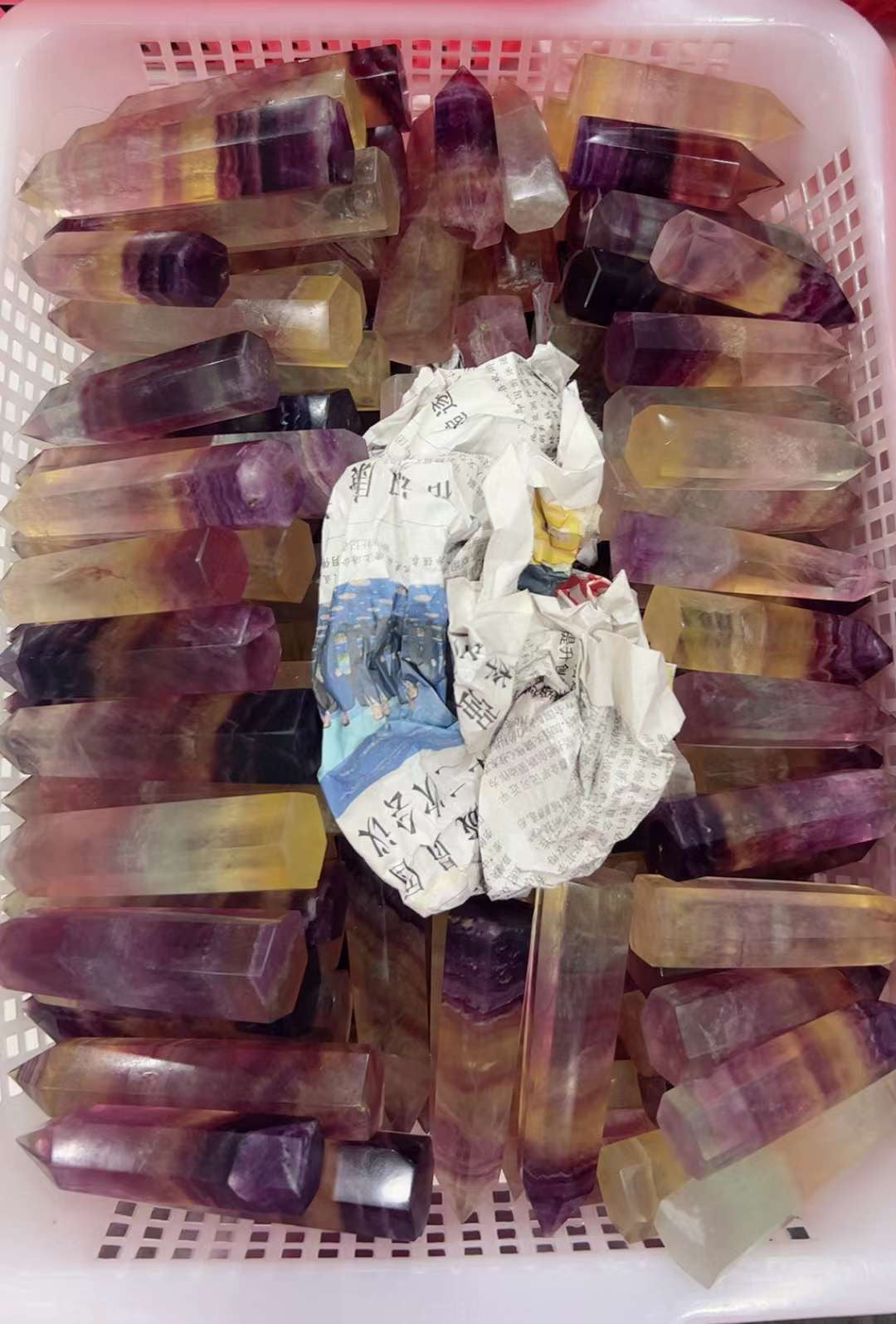 Watermelon Fluorite Tower