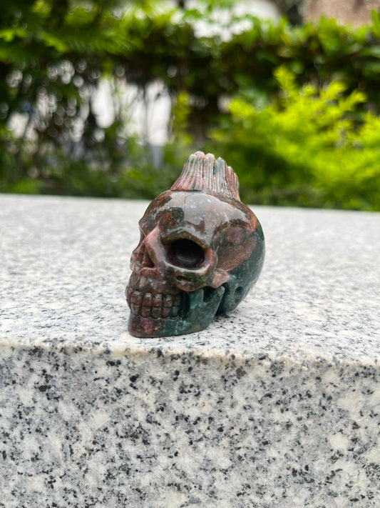 Ocean Jasper Skull