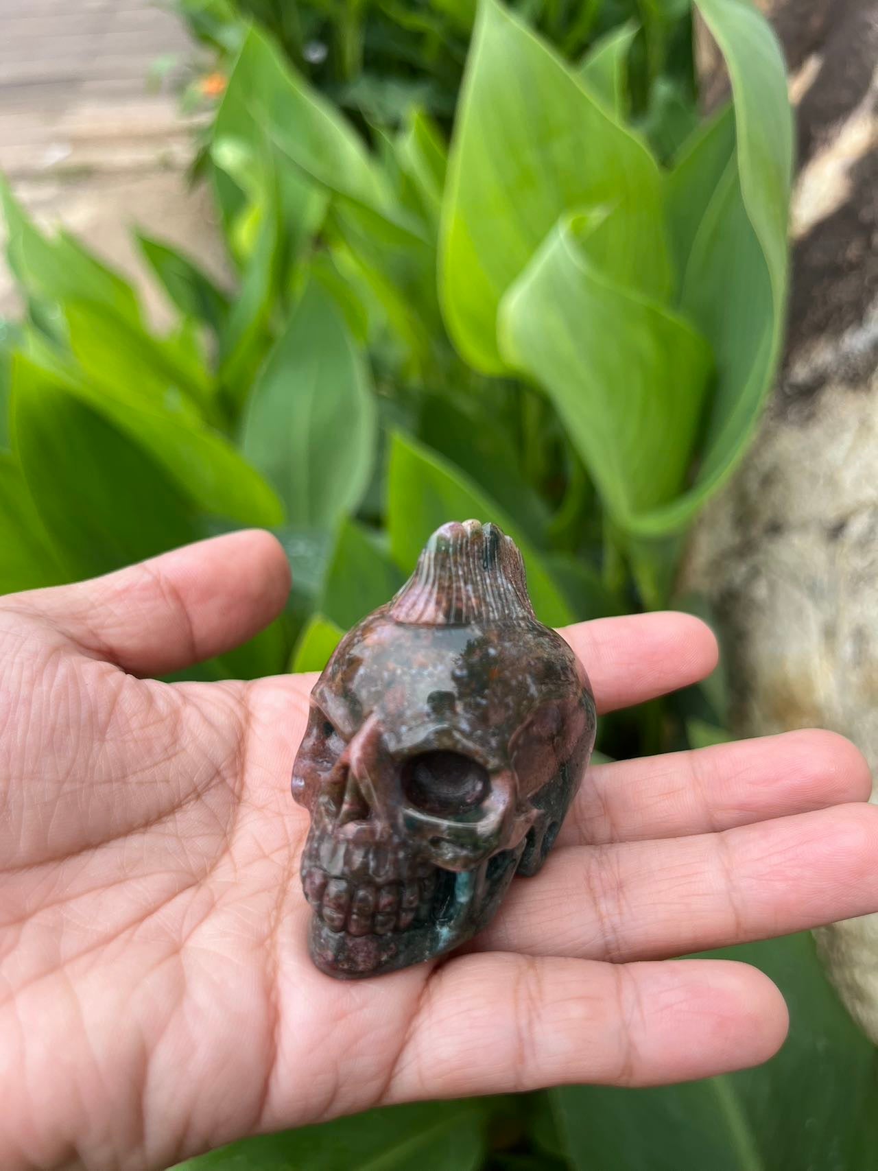 Ocean Jasper Skull