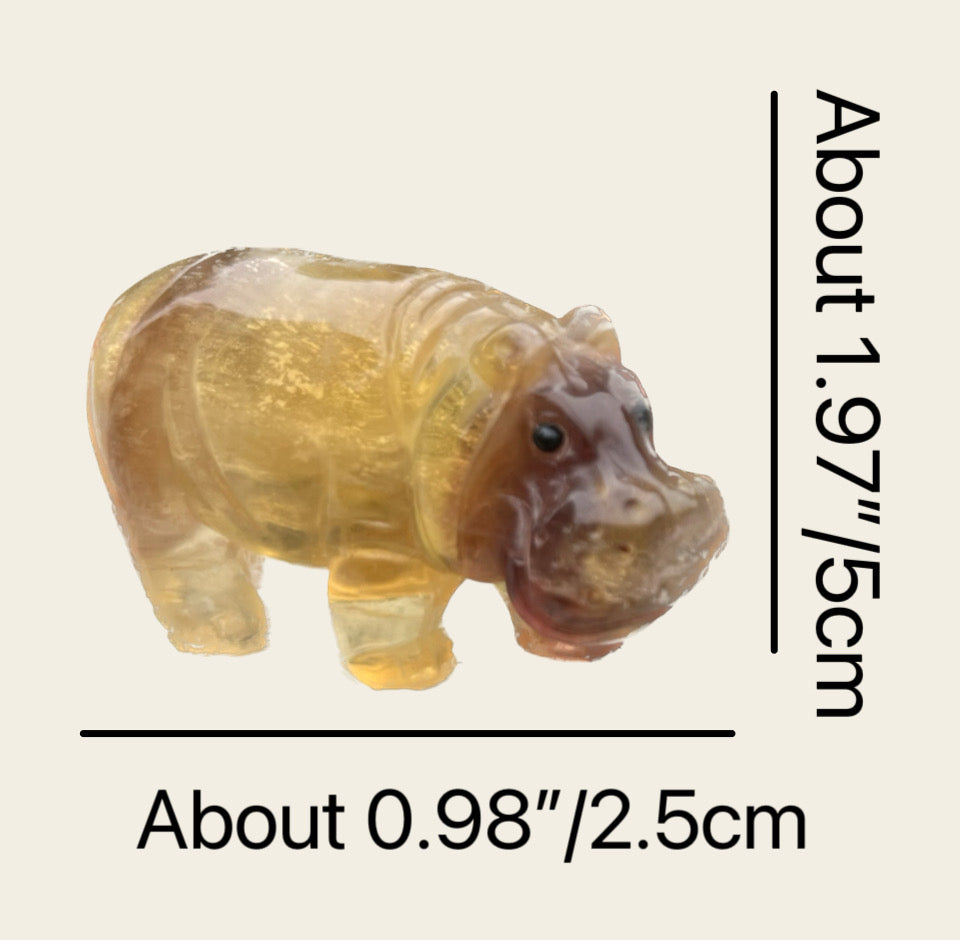 Yellow Fluorite Hippo