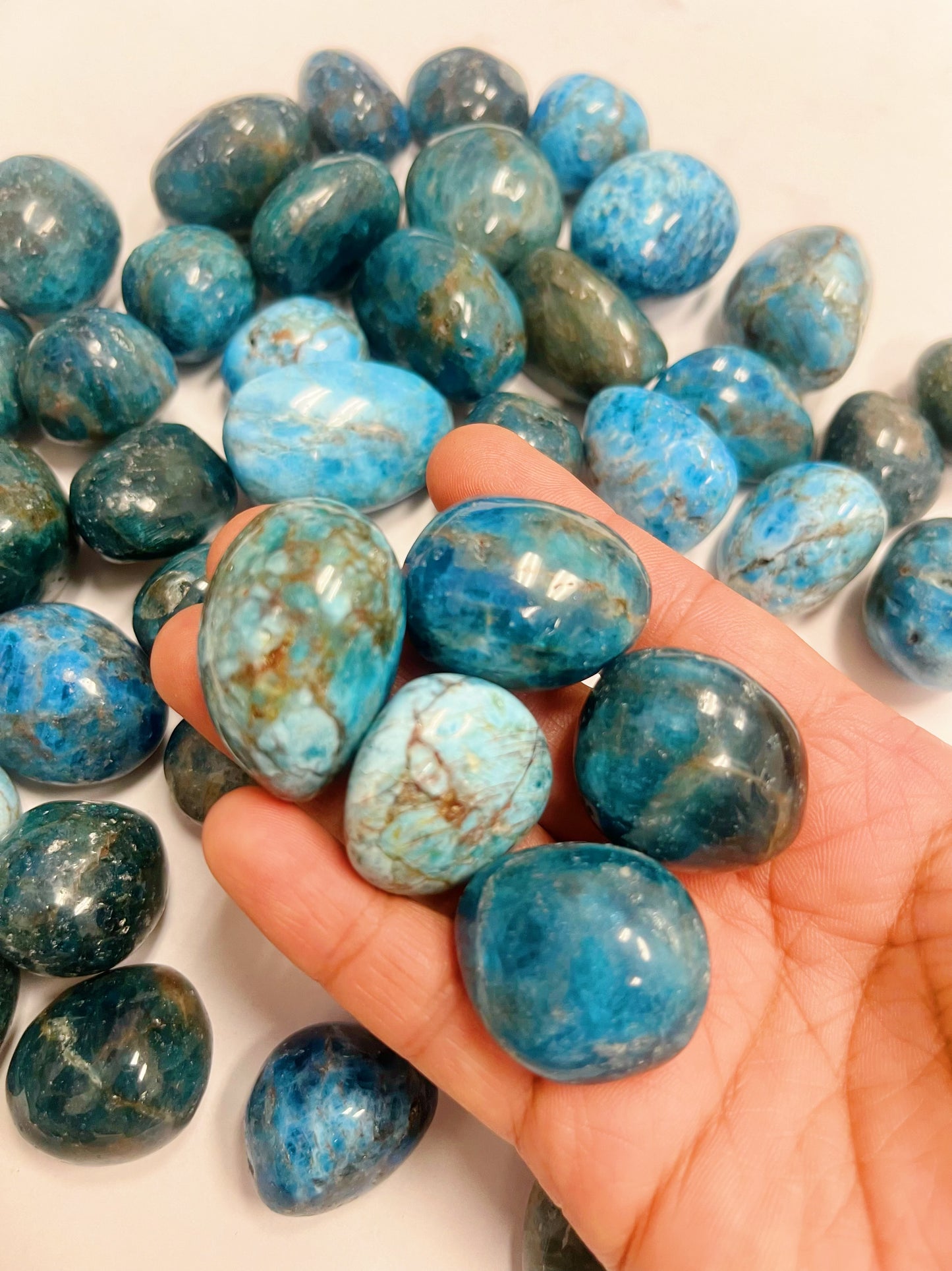 Blue Apatite Tumbled