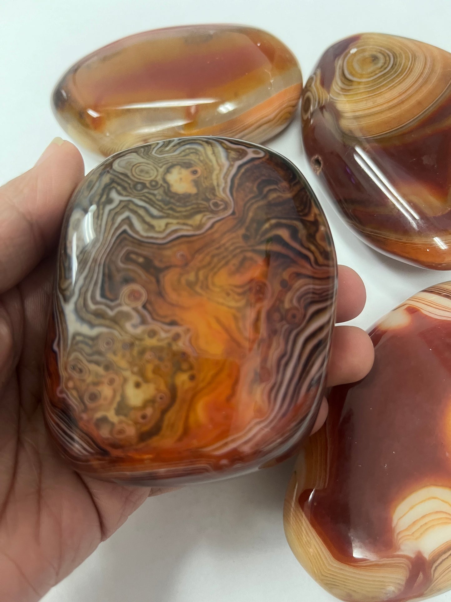 Red Sardonyx Palm Stone