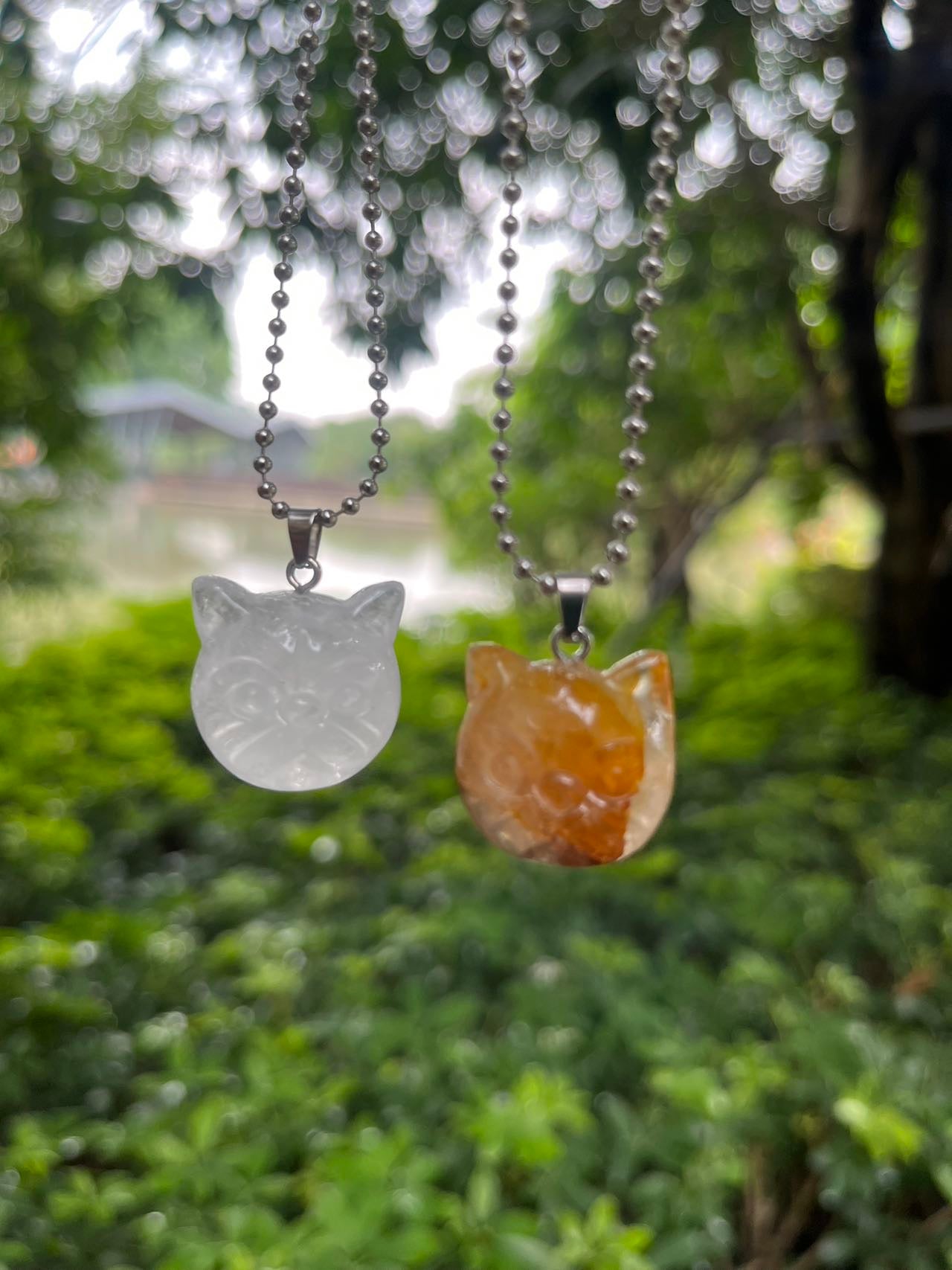 Cat face necklace