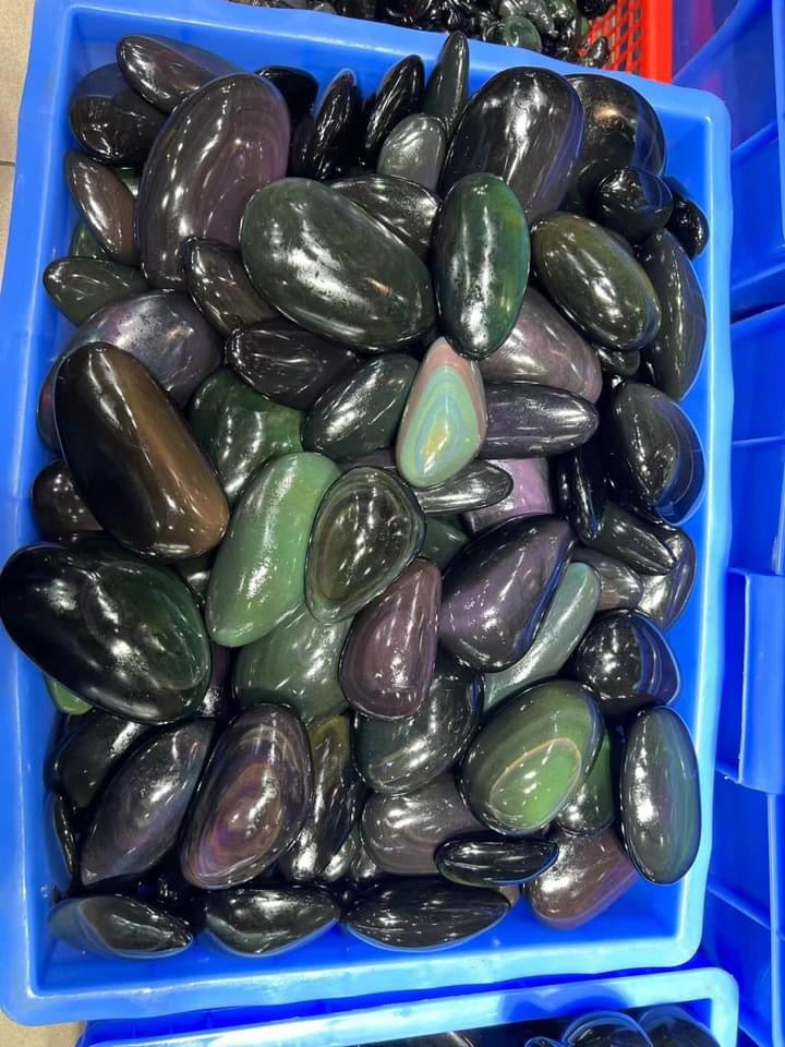 Rainbow Obsidian Palm Stone