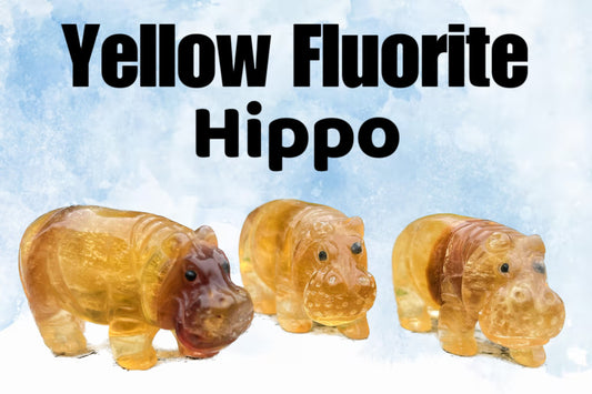 Yellow Fluorite Hippo